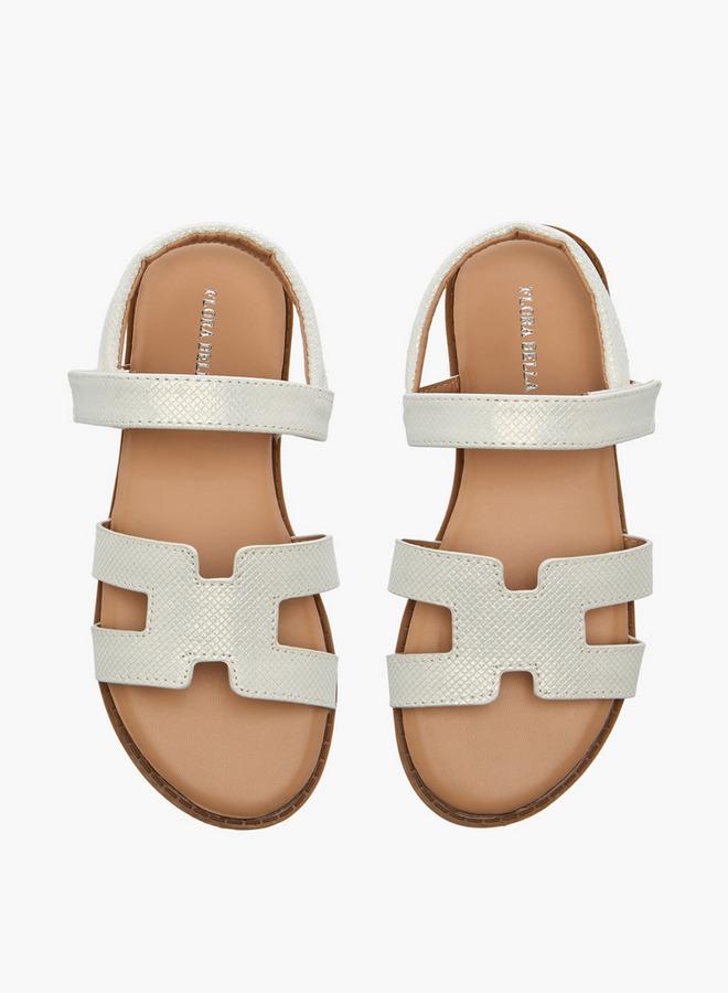 Flora Bella By Shoexpress Flora Bella Girls Textured Hook & Loop Strap Sandals - Image 1