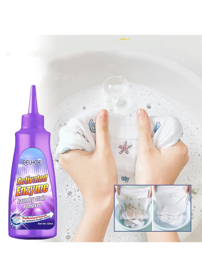 EELHOE Activated Enzyme Laundry Stain Remover, Enzyme Cleaner Clothing Stain Remover, Garment Stubborn Stain Cleaner Oil Remover, for Laundry Fast Stain Remover-1pc  - Image 1
