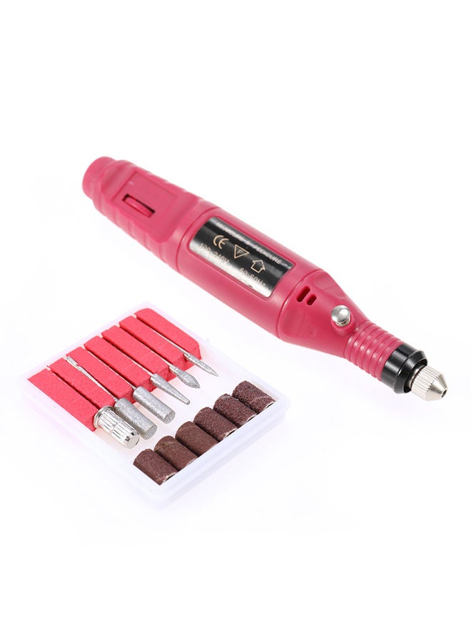 NIBEMINENT Mini Electric Grinder And Nail Gel Polish Removing Drill Manicure Machine Tool Kit Multicolour 24 x 16 3centimeter