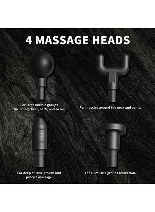 Handheld Physiotherapy Massage Gun - Deep Tissue Percussion Massager with 4 Specialized Heads - Muscle Relaxation (Multi-Color) - Image 3