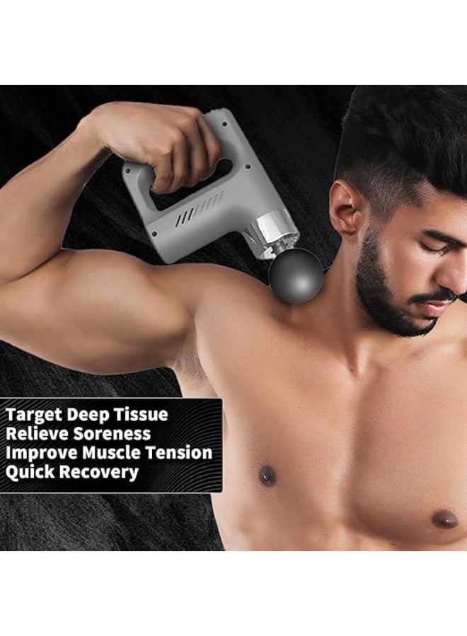 Handheld Physiotherapy Massage Gun - Deep Tissue Percussion Massager with 4 Specialized Heads - Muscle Relaxation (Multi-Color) - Image 2