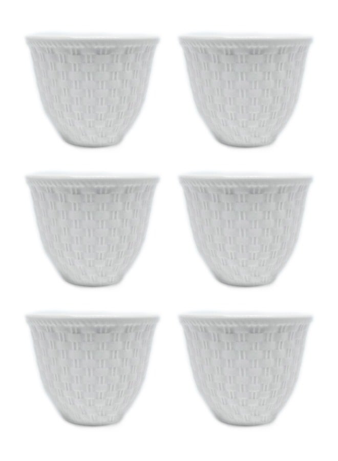 6-pces Cawa Cups White  - Image 1