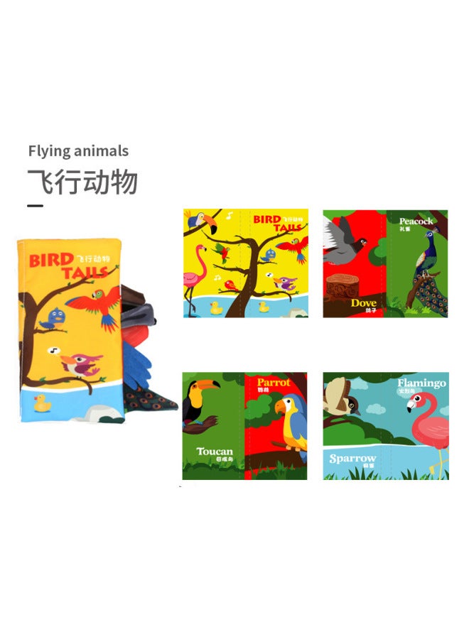 Baby Brain Development Cartoon Cloth Book Baby Tear Not To Rupture Early Teaching Ring Paper Animal Tail Cloth Book Toy - Image 1
