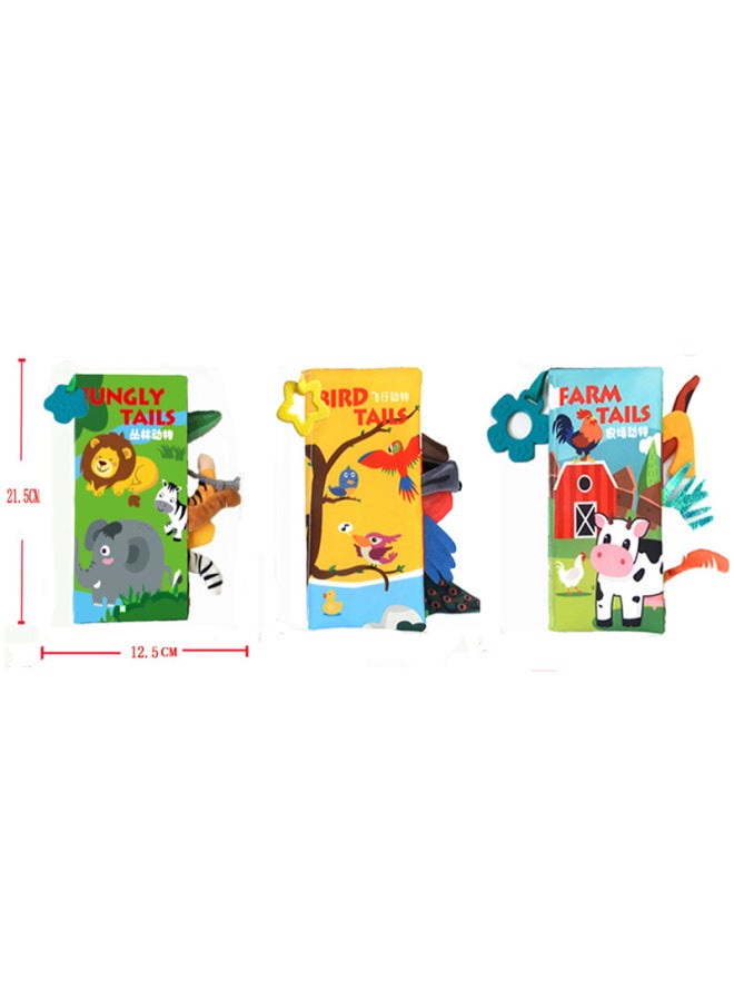 Baby Brain Development Cartoon Cloth Book Baby Tear Not To Rupture Early Teaching Ring Paper Animal Tail Cloth Book Toy - Image 5