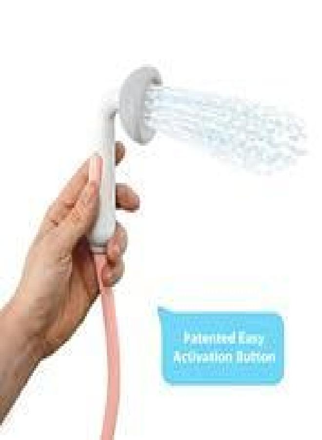 Yookidoo Yookidoo Baby Bath Shower Head - Elephant Water Pump with Trunk Spout Rinser - Control Water Flow from 2 Elephant Trunk Knobs for Maximum Fun in Tub or Sink for Newborn Babies(Pink)  - Image 4