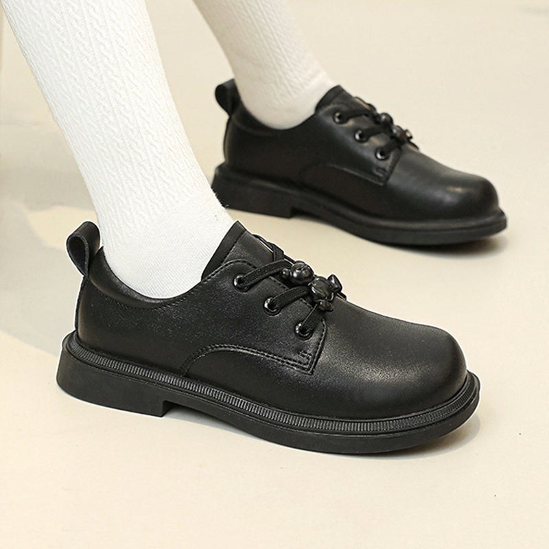 Girl'S Leather Shoes Little Princess Black Student Shoes Little Girl'S British Style Soft Sole Children'S Shoes - Image 1