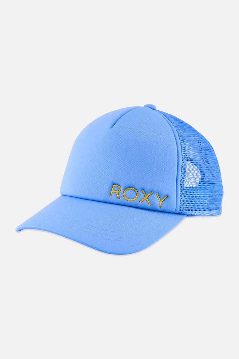 Roxy Women Embroidered Logo Splash Back Cap, Sky Blue - Image 1
