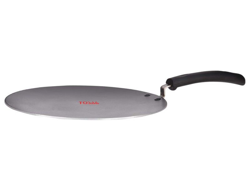 Tosaa Aluminium Non-Stick Concave Tawa, Black, 25cm - Image 1