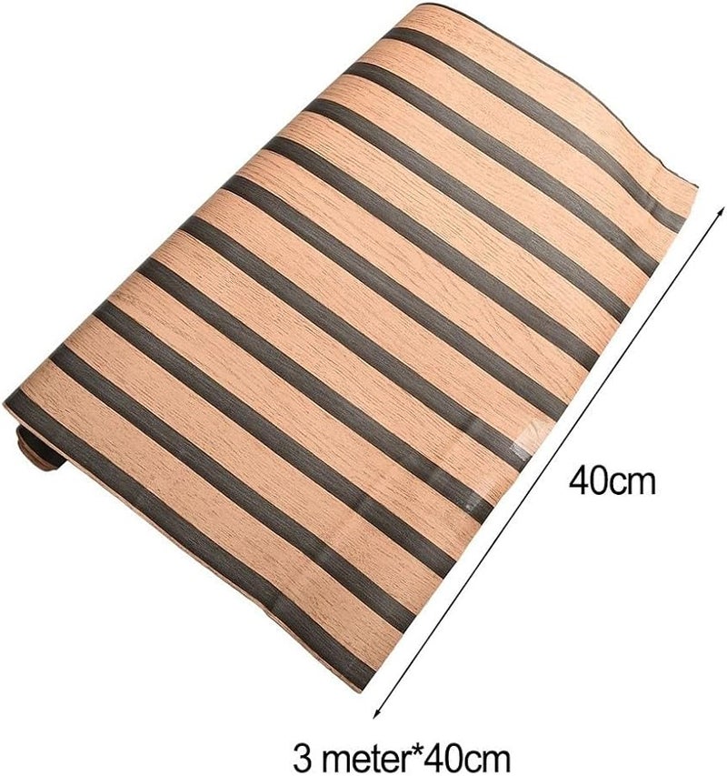 تصميم شرائح الخشب الطبيعي ورق حائط قابل للإزالة عرض 40 سم مقاس 6 - Image 3