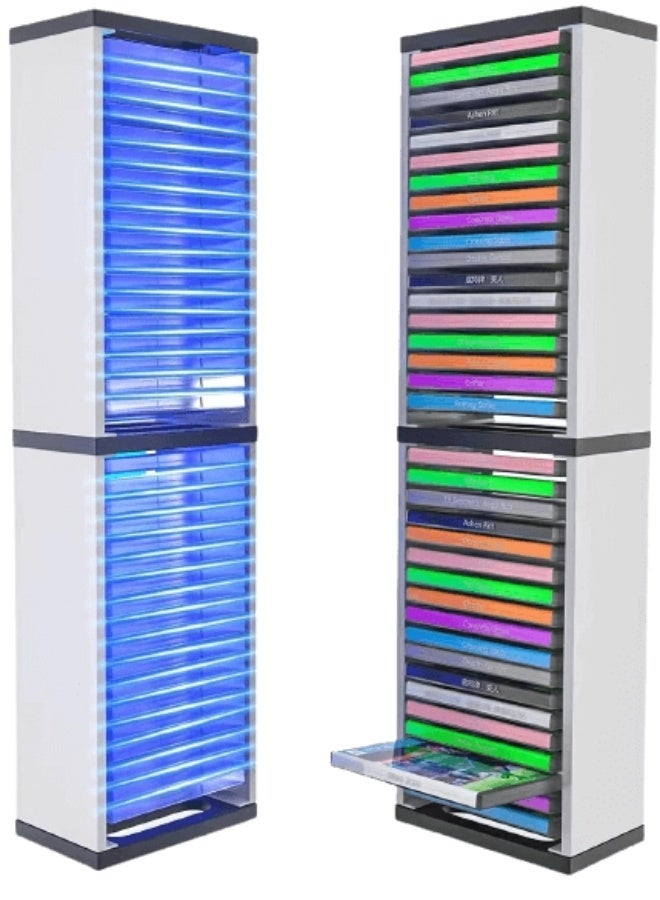 Dobe Vertical Storage Stand for Video Game Cards - White - 36 Slots - Image 2
