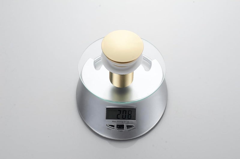 BRIMIX Pop-Up Waste Stainless Steel 304 Wash Basin Drainer G1-1/4'' Push Type Plug Stopper (Brushed Gold) - Image 5