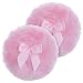 Sibba Large Fluffy Puff 4 Inch Ultra Soft Washable Reusable Velour Face Body Puff Loose Puffs Wet Dry Makeup Tool Pink - Image 2