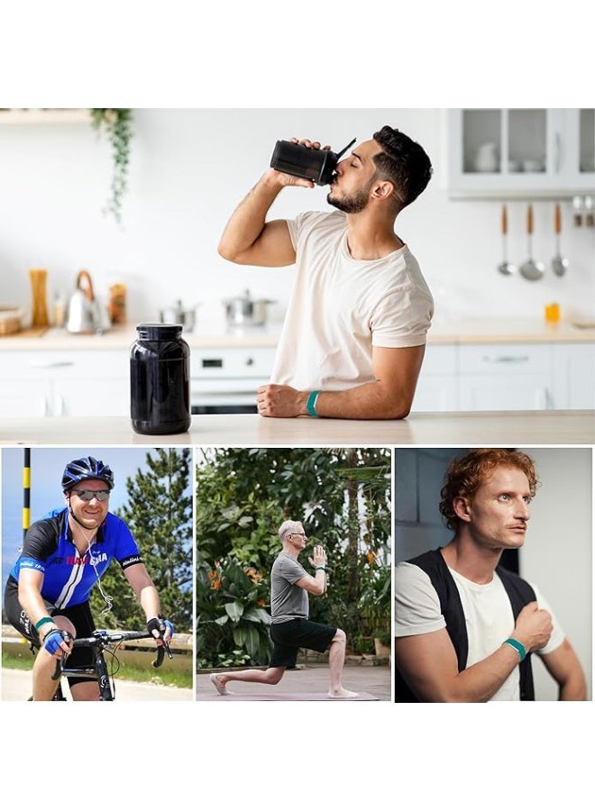 Sports Silicone Strap Compatible with Whoop 5.0/One, Peak Devices Waterproof Design, Sweatproof Strap for Whoop 5.0 (One,Peak) with U-Shape include Connector (Green yellow (silver metal) - Image 3