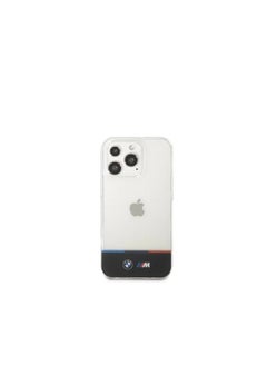 BMW Bmw M Collection Pc/Tpu Hard Case Horizontal Tricolor Lines & Black Stripe For Iphone 13 Pro (6.1 Inches) - Transparent  - Image 1