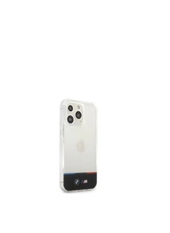 BMW Bmw M Collection Pc/Tpu Hard Case Horizontal Tricolor Lines & Black Stripe For Iphone 13 Pro (6.1 Inches) - Transparent  - Image 3