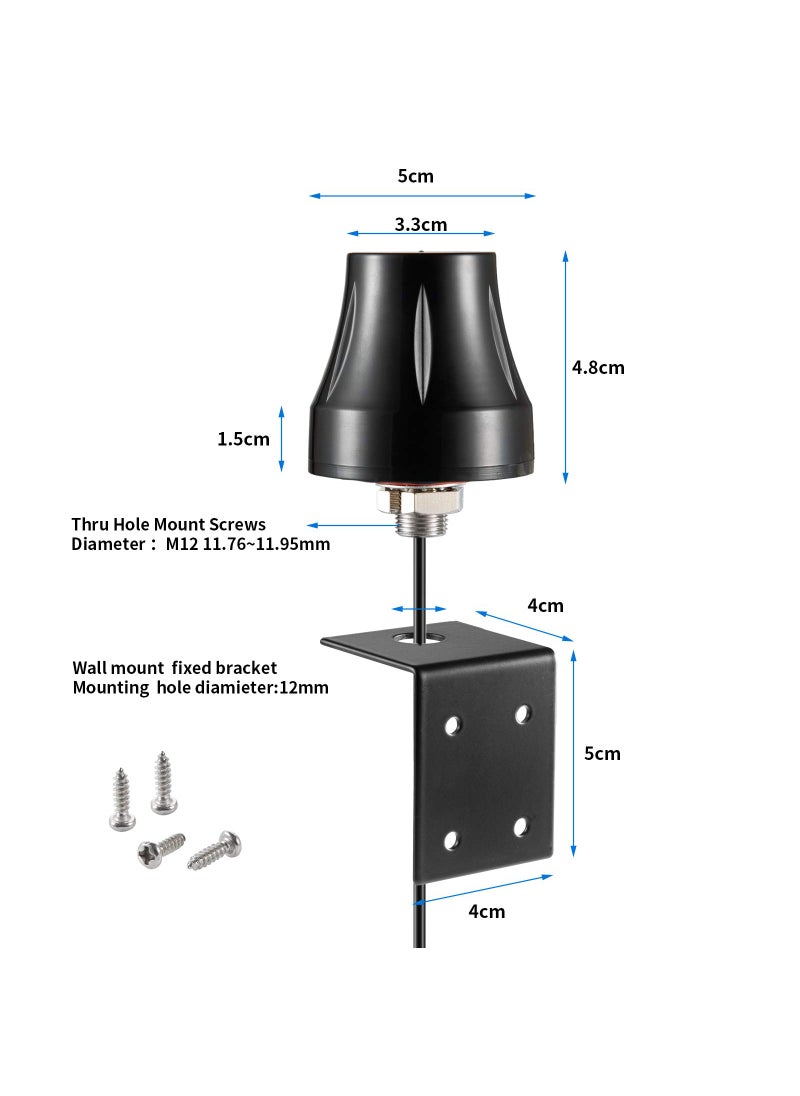 eifagur Waterproof Dual Band WiFi 2.4GHz 5GHz 5.8GHz Outdoor 5dBi RP-SMA/SMA Male Antenna for Wireless Vedio Security Camera Surveillance Recorder Vehicle Truck Rear View Backup Camera Reversing Monitor  - Image 2