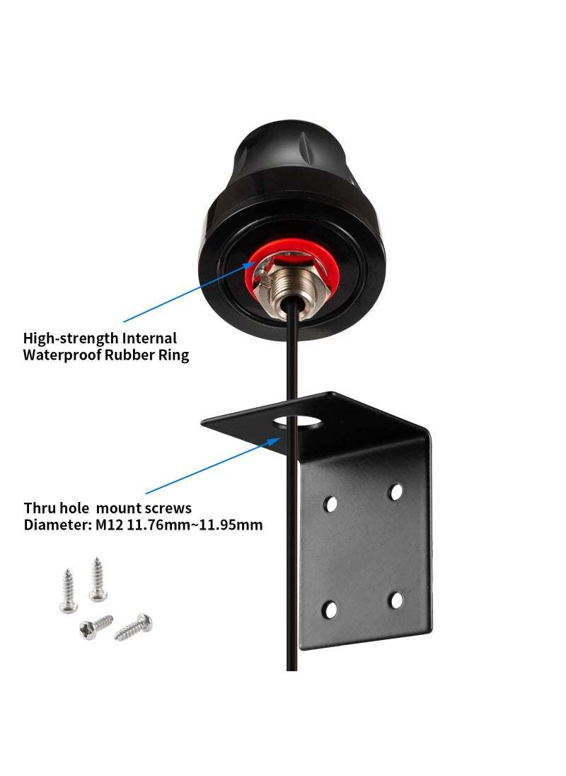 eifagur Waterproof Dual Band WiFi 2.4GHz 5GHz 5.8GHz Outdoor 5dBi RP-SMA/SMA Male Antenna for Wireless Vedio Security Camera Surveillance Recorder Vehicle Truck Rear View Backup Camera Reversing Monitor  - Image 3