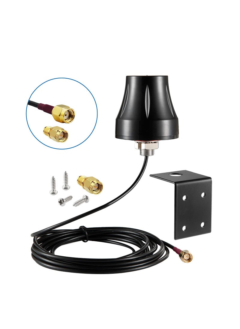 eifagur Waterproof Dual Band WiFi 2.4GHz 5GHz 5.8GHz Outdoor 5dBi RP-SMA/SMA Male Antenna for Wireless Vedio Security Camera Surveillance Recorder Vehicle Truck Rear View Backup Camera Reversing Monitor  - Image 1
