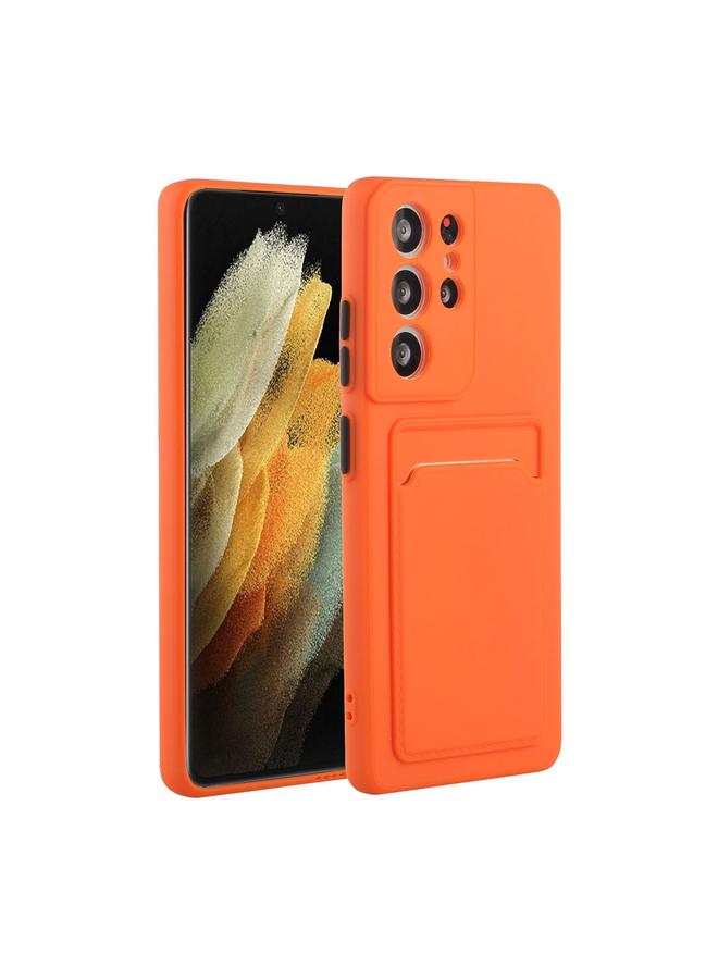 اس-توب جراب لهاتف Samsung Galaxy S22 Ultra 5G بتصميم فتحة بطاقة، جراب هاتف TPU مقاوم للصدمات - Image 1