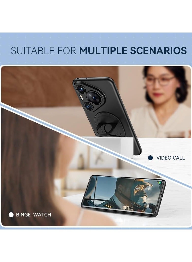 general Magnetic Case Compatible with Huawei Pura 70  with Foldable Stand, PC Anti-Shock and Anti-Drop Phone Case for Pura 70 - Image 3