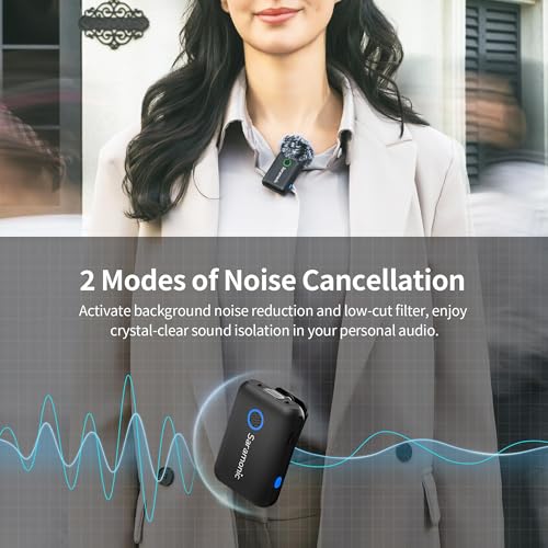 Saramonic Blink500 B2+ Wireless Lavalier Microphone for iPhone/Android/Cameras, 492ft Range, 20h Battery Life with Noise Cancelling Compatibale for Interview Vlog Live Stream Podcast Video Recording - Image 2