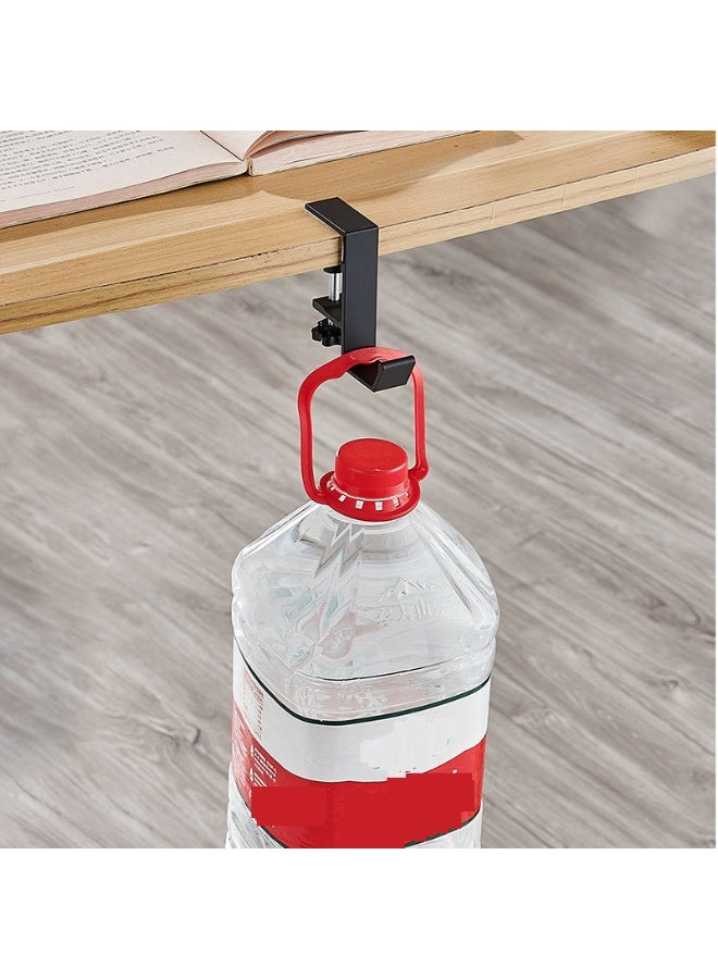 Adjustable Metal Desk Hook - No-Drill, Wall-Mounted Storage Rack for Earphones & Headphones with Side Bag Hanger  - Image 4