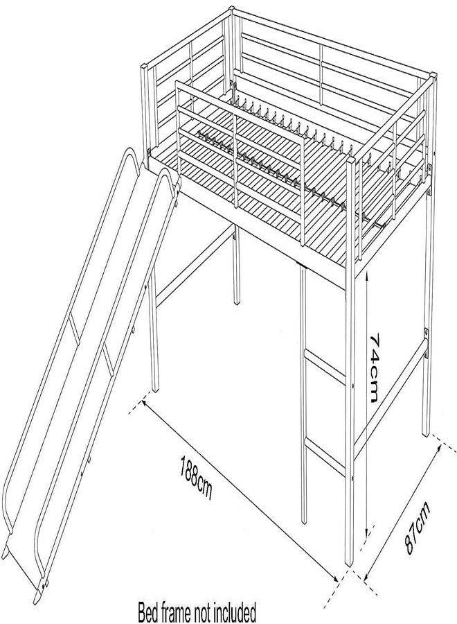 HLS Unicorn Pink Tent for Midsleeper Cabin Bunk Bed - Image 5