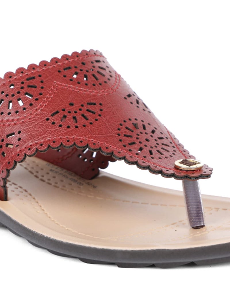 Bata Bari E Women's Red Flip Flops - 6 UK (5715216) - Image 5
