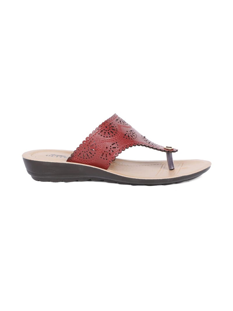 Bata Bari E Women's Red Flip Flops - 6 UK (5715216) - Image 3