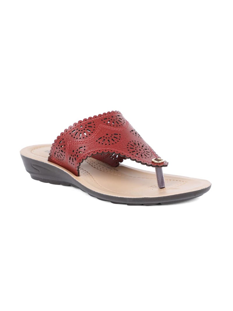 Bata Bari E Women's Red Flip Flops - 6 UK (5715216) - Image 1