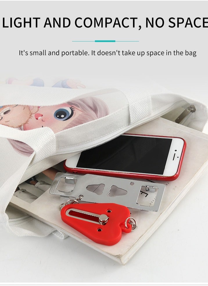 Portable Door Lock u0026 Door Stop Alarm,Dual Protection Security Door Kit,Door ​Security Devices Pocket Door Stopper Self Defensey Tools for Hotel Travel Home Apartment House  - Image 3