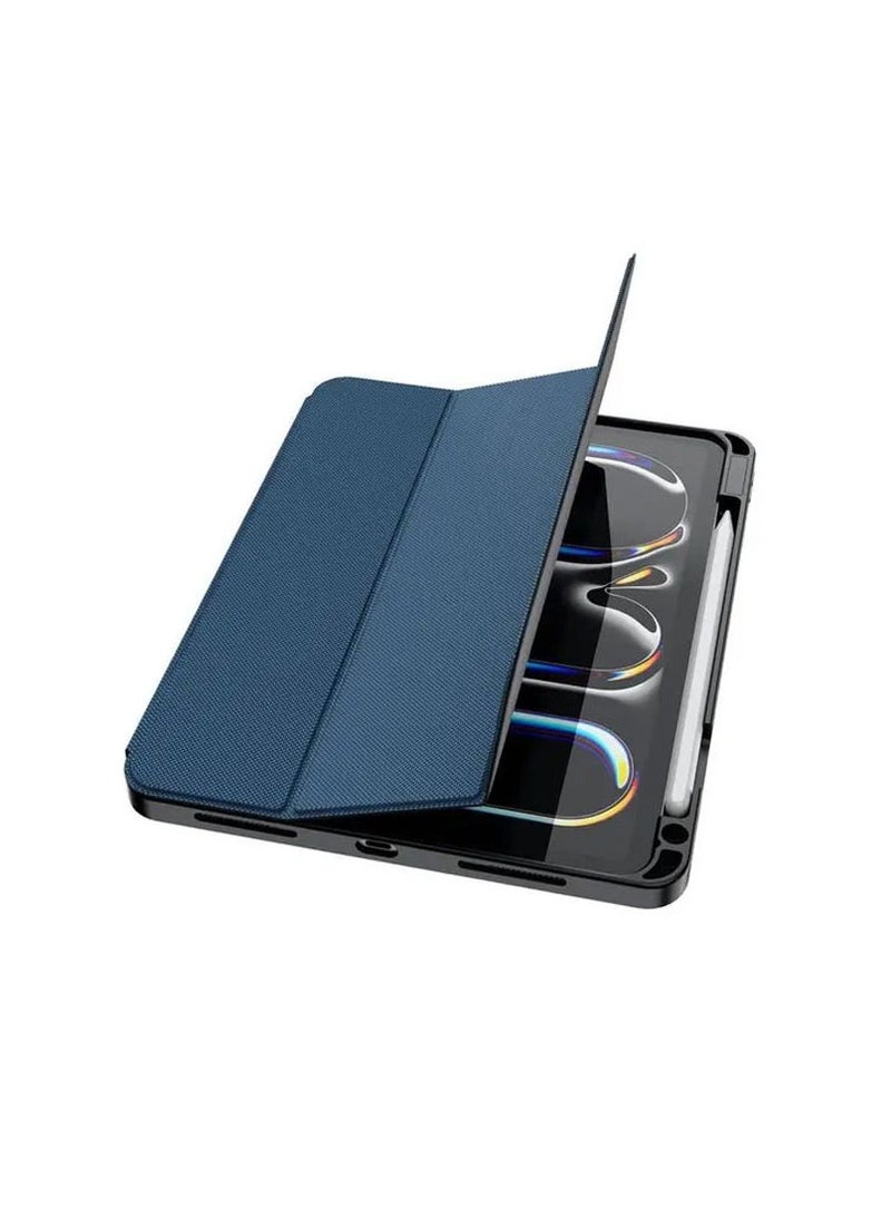 GREEN LION Hogo Premium Case with Pencil Holder for iPad Air 11" / Magnetic Smart Cover Auto Sleep/Wake / 2-Way Position Viewing & Typing / Stable Tri-Fold Stand / Slim & Lightweight - Blue - Image 4