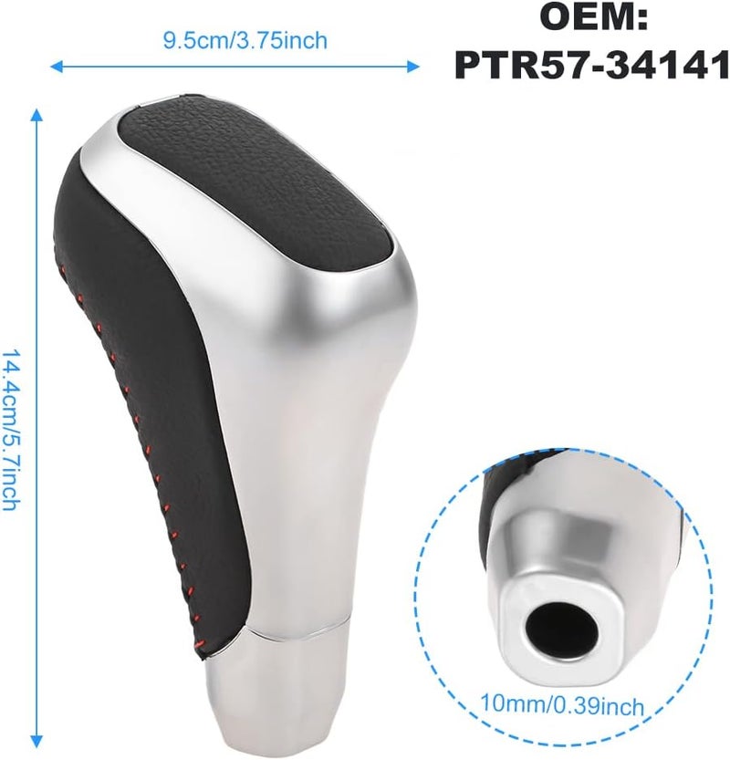 woobles Automatic Shift Knob Handle ,Car Gear Shifter Stick Knob Head Handle Lever Compatible with Toyota Tundra & 4Runner 2015-2019 Replaces PTR57-34141 Silver - Image 2