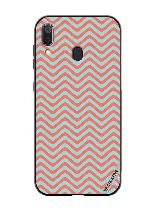 VR CREATIVE Protective Case Cover For Samsung Galaxy A30 Strips Design Multicolour - Image 1