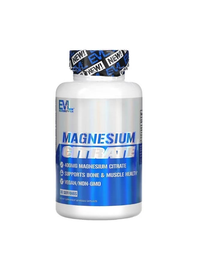 EVLUTION NUTRITION Magnesium Citrate 60 Veggie Capsules  - Image 1