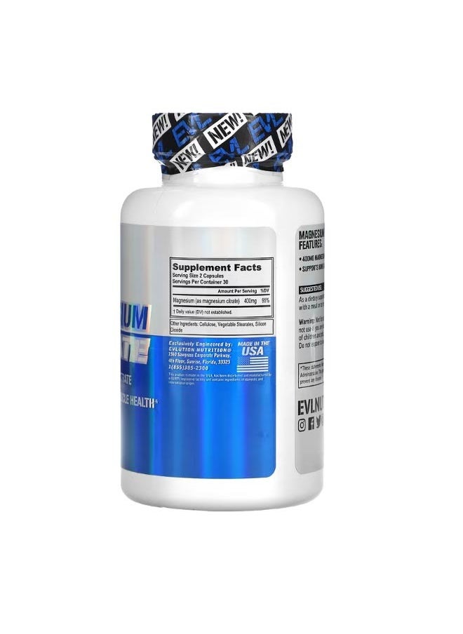 EVLUTION NUTRITION Magnesium Citrate 60 Veggie Capsules  - Image 2