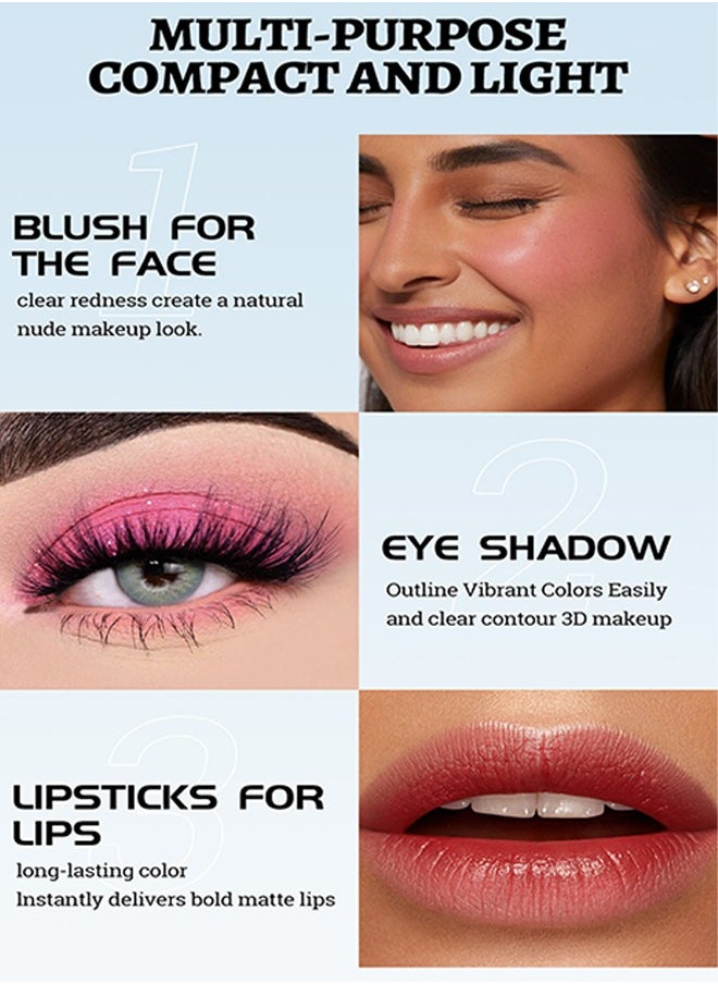 Julystar Blush Cream Gel, Soft Cream Blush Makeup with Cushion Applicator for cheeks, Natural Glossy, Improve Complexion, Long-Wearing, Blush Makeup for Face, Eyes and Lips  - Image 3