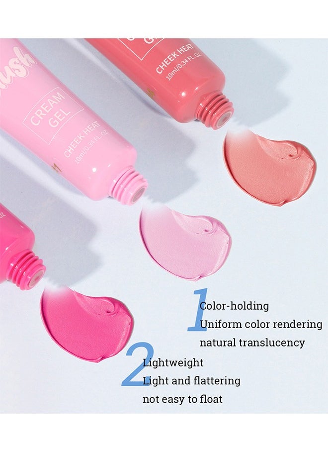 Julystar Blush Cream Gel, Soft Cream Blush Makeup with Cushion Applicator for cheeks, Natural Glossy, Improve Complexion, Long-Wearing, Blush Makeup for Face, Eyes and Lips  - Image 4