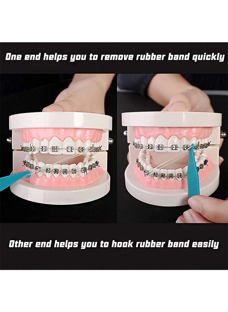 HaLunhi - 500 pcs Orthodontic Elastic Bungee Bands, 3.5 oz Heavy Duty Dental Rubber Leashes, Free Braces Elastic Pads (5/16 Inch, 7.9mm) - Image 1