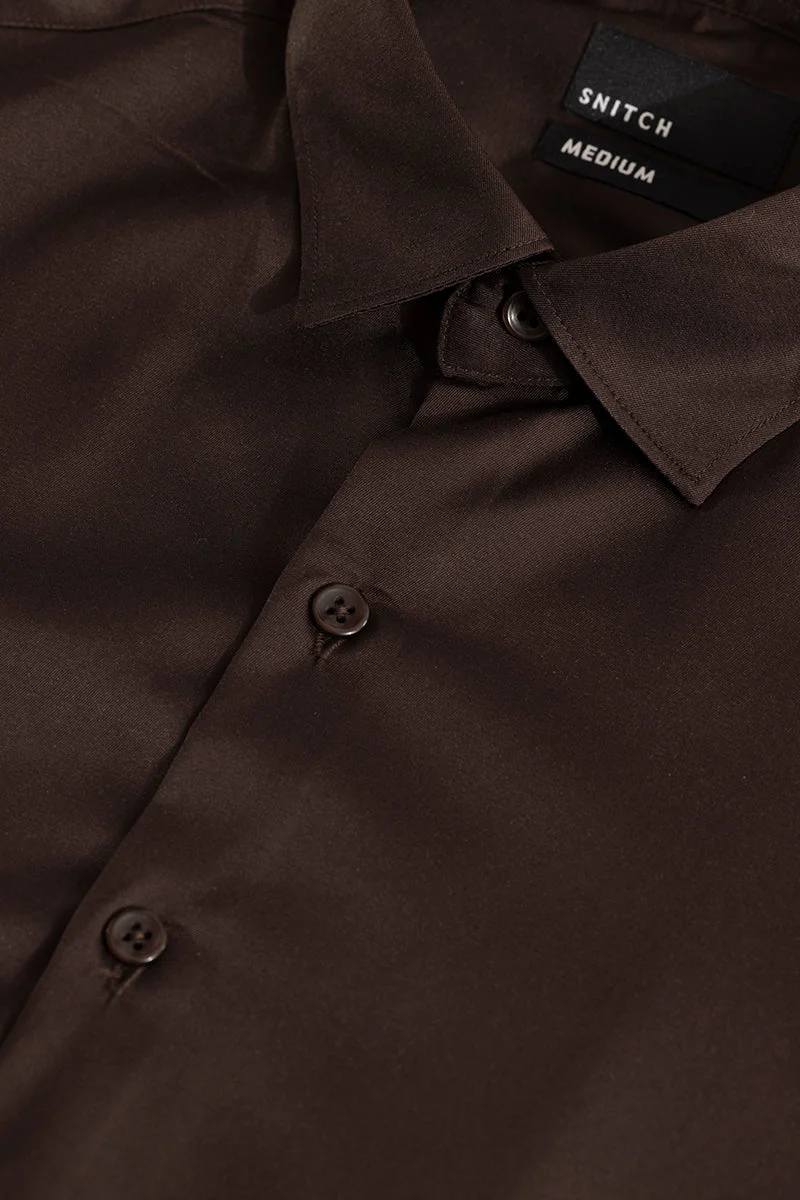SNITCH Double Cuff Walnut Brown Shirt