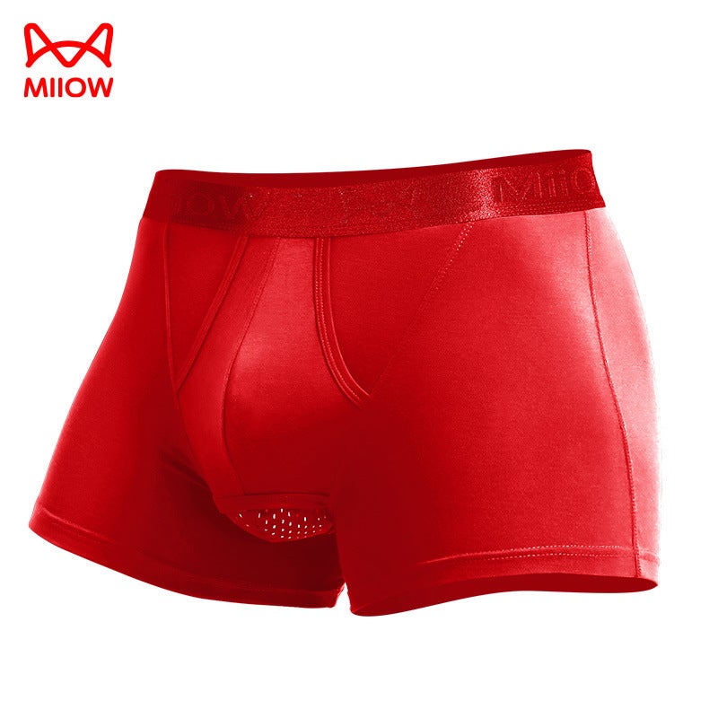 Mens Briefs Separation Pouch Underpants Red