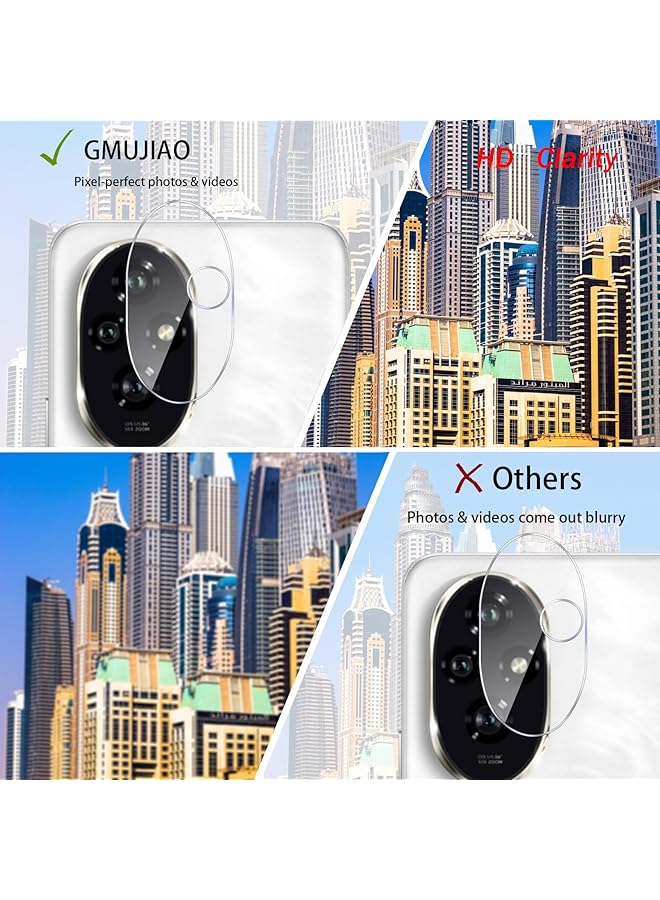 erorex 2+2 Pack Compatible With Honor 200 Pro For Tempered Glass Screen Protector And Camera Lens Protector Hd Full Screen Tempered Glass Film Anti Shatter Black - Image 3