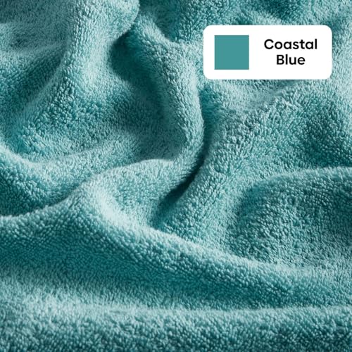 haus & kinder Bath Towel Pack of 2, Ultra Absorbent Bathing Towels, 100% Cotton Towels for Men, Women | 500 GSM, 70x140cm, Pink & Blue - Image 3