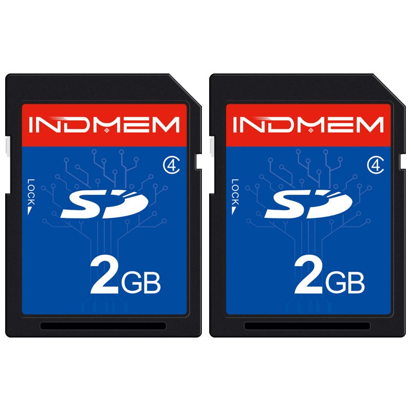 Sinobright INDMEM 2 Pack SD Card 2GB Class 4 Flash Memory Card 2G SLC Stanard Secure Digital Cards (2PC) - Image 1