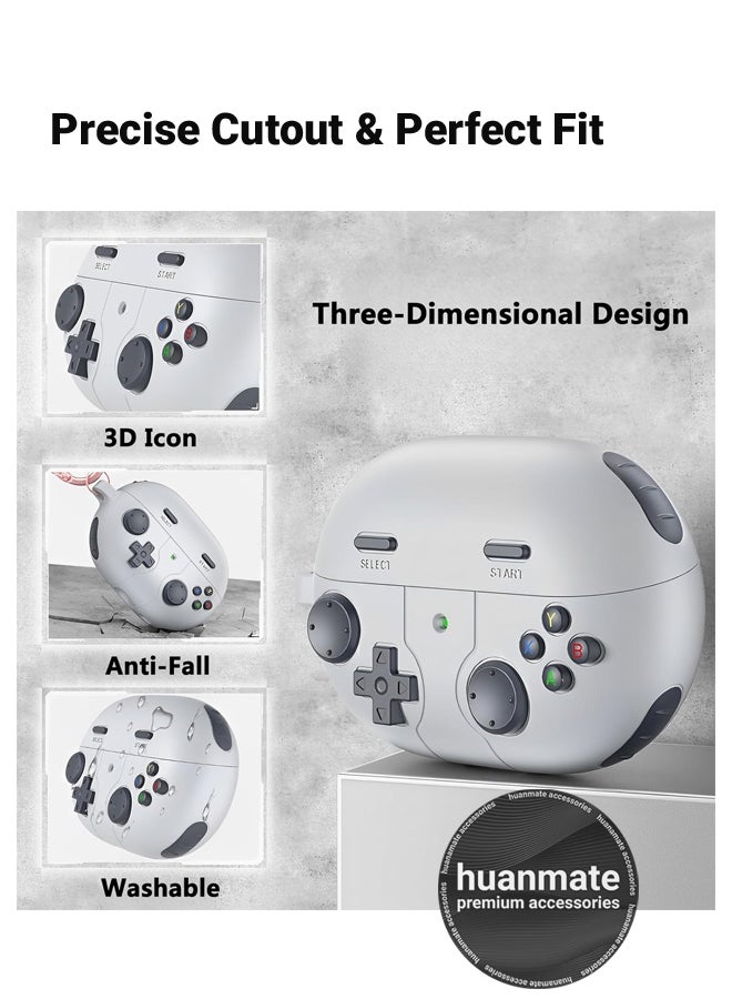 huanmate Huawei FreeBuds Pro 4 Premium Protection Case Cover - Light Grey - Lightweight, Stylish Design, Accurate Cut-outs - Easy to Install & Remove - Durable Shield for Your Huawei FreeBuds Pro 4 - Image 2