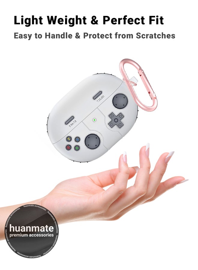 huanmate Huawei FreeBuds Pro 4 Premium Protection Case Cover - Light Grey - Lightweight, Stylish Design, Accurate Cut-outs - Easy to Install & Remove - Durable Shield for Your Huawei FreeBuds Pro 4 - Image 3