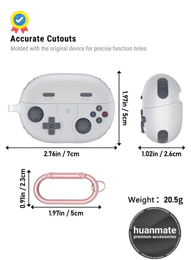 huanmate Huawei FreeBuds Pro 4 Premium Protection Case Cover - Light Grey - Lightweight, Stylish Design, Accurate Cut-outs - Easy to Install & Remove - Durable Shield for Your Huawei FreeBuds Pro 4 - Image 5