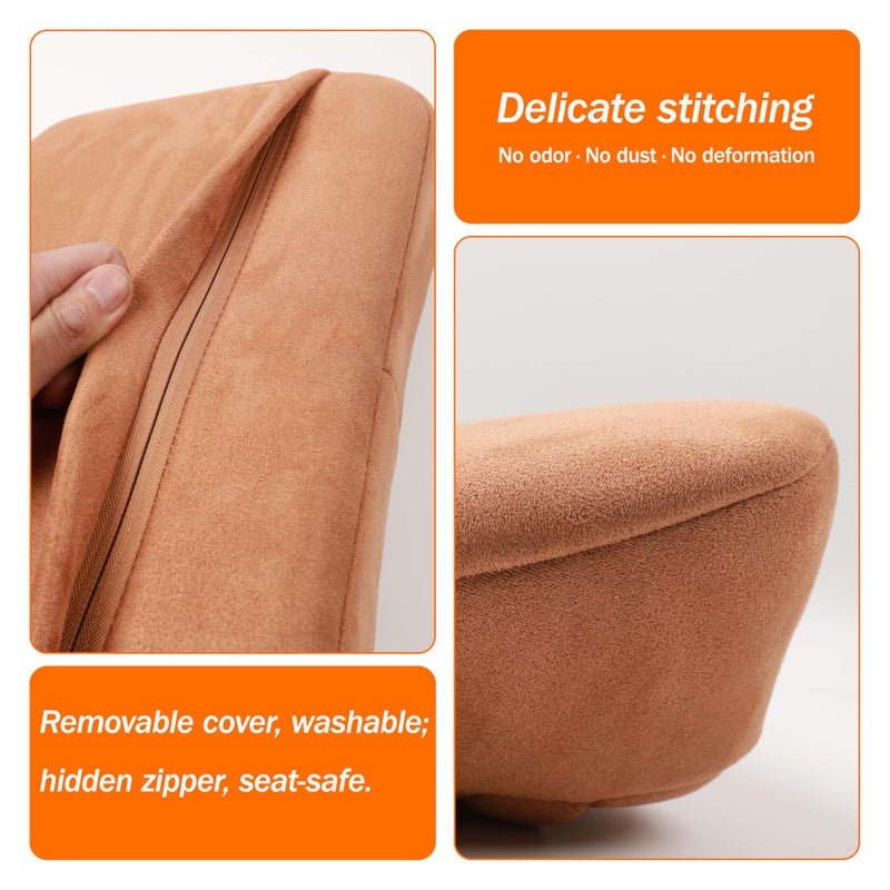 POKSRI Lumbar Support Pillow,Back Pain Relief Cushion,fits tightly around the waist,Memory Foam,Skin-friendly Suede Fabric,fit Car Drive,Office chair,Rest seat,Improve Posture,Portable,15.5''Lx 8.7''H - Image 5
