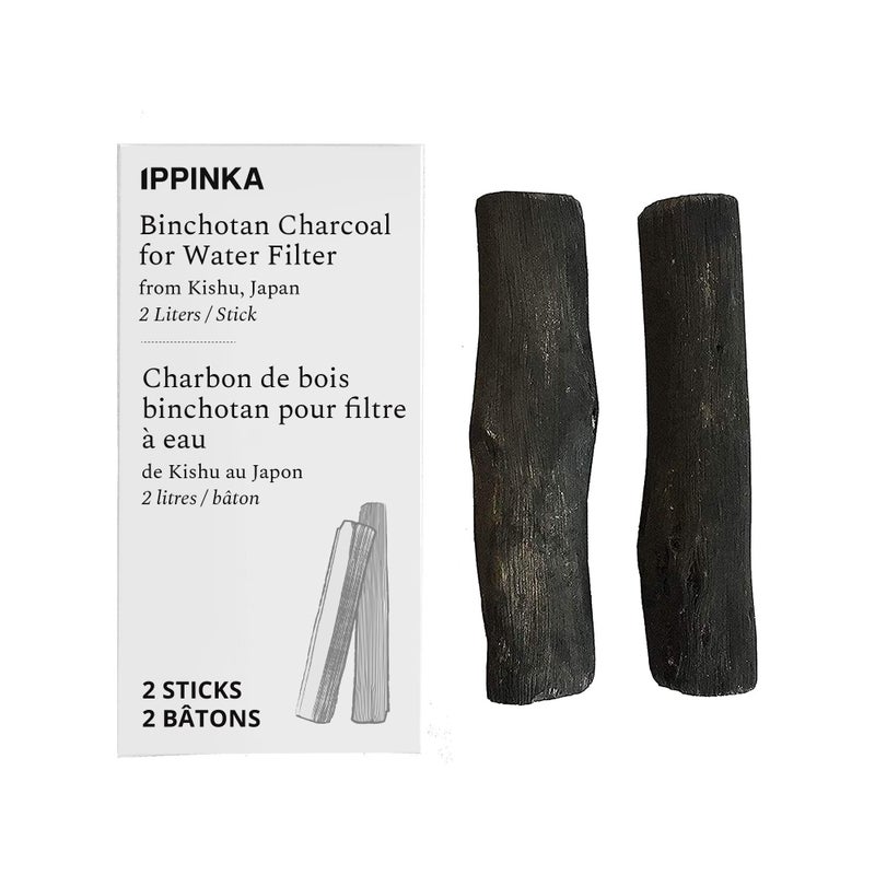 Binchotan Charcoal Water Purifying Sticks for GreatTasting Water from Kishu Japan Each Stick Filters up to 2 Liters of Water 2 Sticks