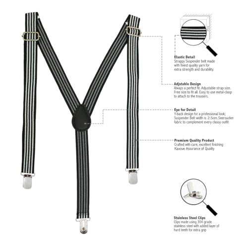 Kavove Smooth Slice Black Suspender - Image 3
